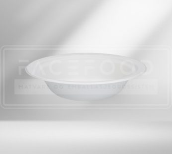 Bagassetallerken Dyp Hvit 40CL 50STK